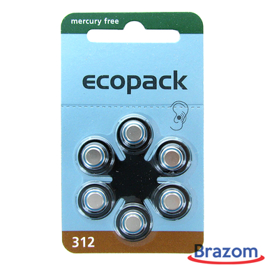 BATERIA DE SURDEZ ECOPACK 312 (6 PCS)