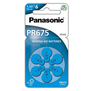 BATERIA DE SURDEZ PANASONIC 675 (6 PCS)