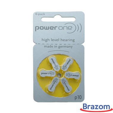 BATERIA DE SURDEZ POWER ONE P10 (6 PCS)