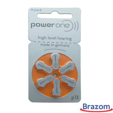 BATERIA DE SURDEZ POWER ONE P13 (6 PCS)