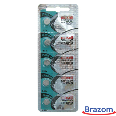 BATERIA MAXELL 384 / SR41SW (5 PCS)